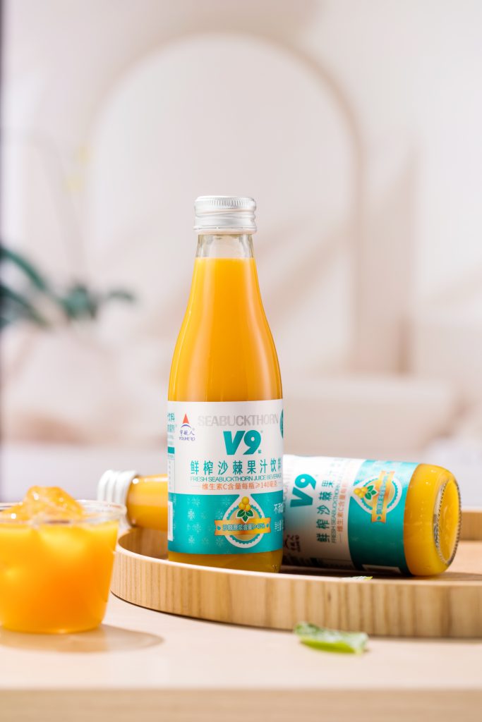 freshly squeezed seabuckthorn juice