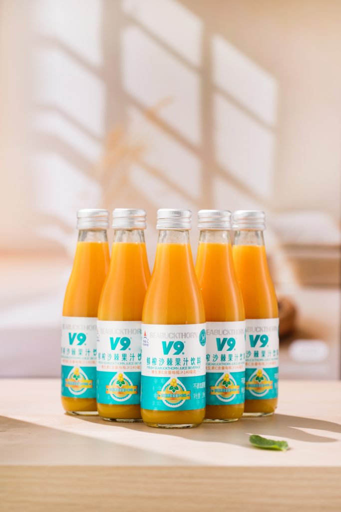 freshly squeezed seabuckthorn juice