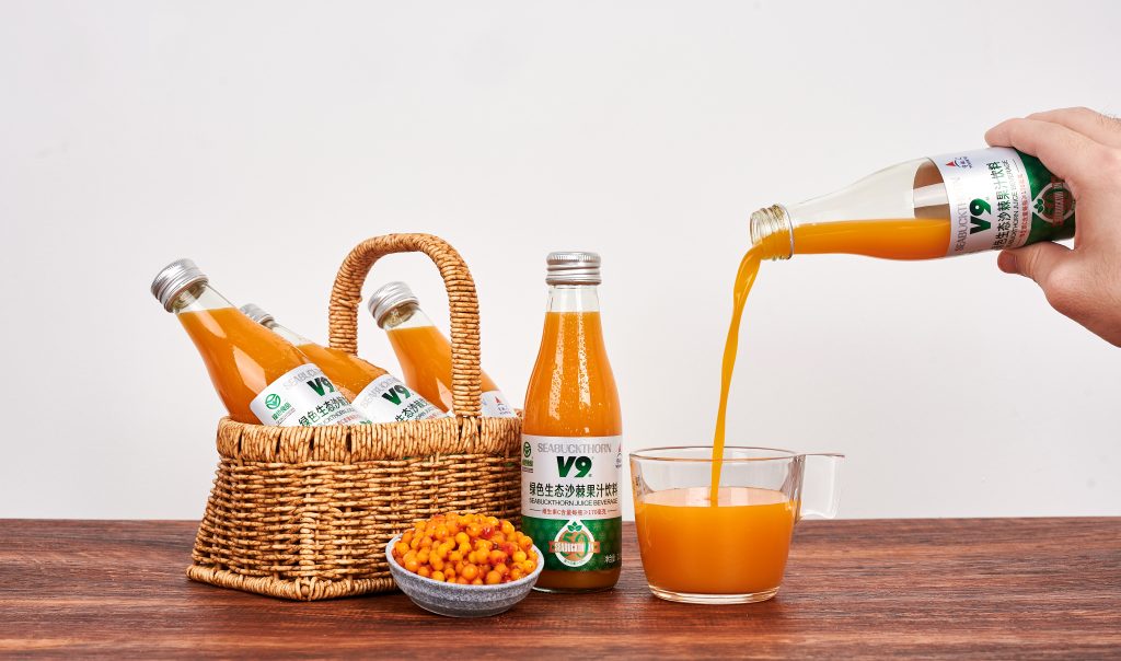 green eco seabuckthorn juice